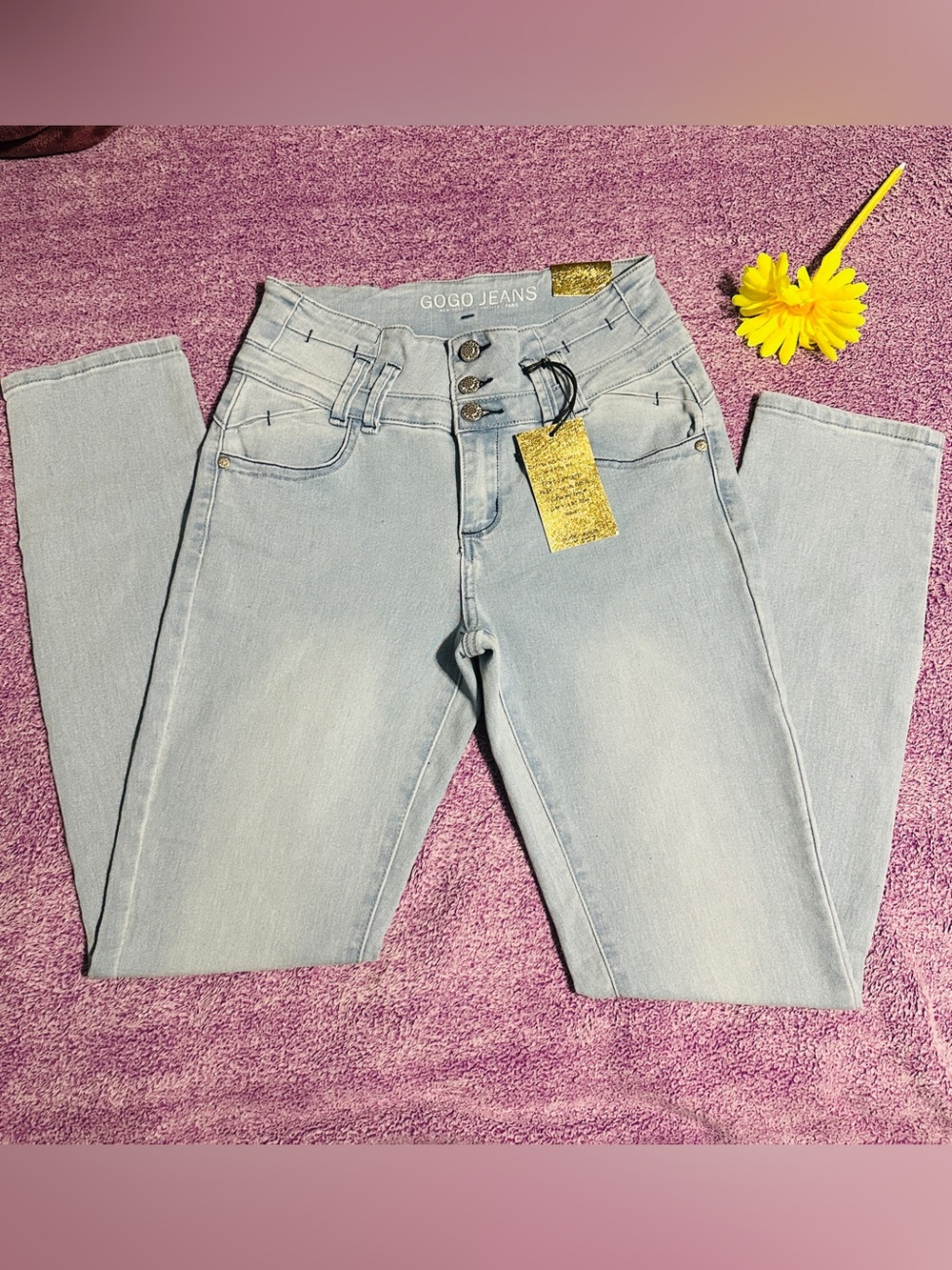 GOGO Light Blue High-Rise Women's Jeans